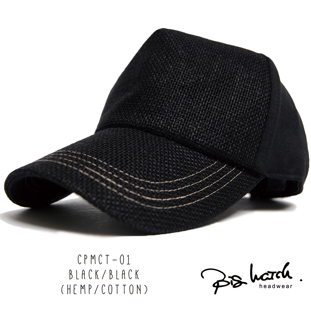 【大きいサイズ メンズ 帽子 XL ビッグワッチ 黒 ヘンプ コットン キャップ CPMCT-01 春夏 BIGWATCH正規品  creak