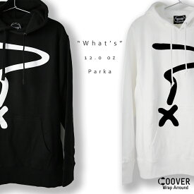 COOVER 12.0oz ヘビーウェイト 裏起毛スウェットパーカー WHAT'S ビッグシルエット ビッグサイズ M L XL XXLサイズ