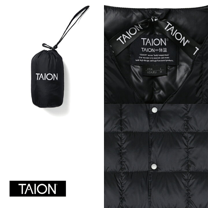 楽天市場】TAION タイオン正規品 UNISEX Vネック ボタン インナー 