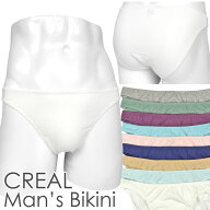 メンズ ビキニ ショーツ ベア天竺 インシームレス CREAL 男性下着 メール便発送
