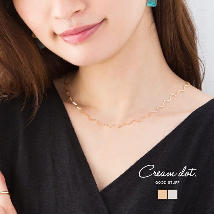 楽天市場 ゆうパケットok ネックレス チェーン レディース ショートネックレス コーデ ゴールド シルバー ベネチアンチェーン 細身 華奢 大人可愛い 上品 清楚 シンプル デイリー カジュアル おしゃれ 小物 プレゼント 女性 Outlet Cream Dot