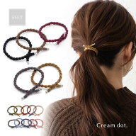 5色セット ヘアゴム 大人っぽい シンプル リボン 大人 おしゃれ ヘアアクセサリー ブラック 黒 ロープ風 …