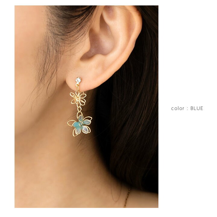 楽天市場】【ゆうパケットOK】ピアス レディース 揺れる ワイヤー  