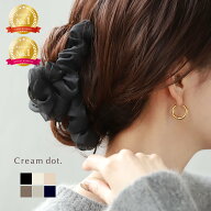 【一部予約：4月下旬】【定形外郵便】ヘアクリップ しっかり留まる バンスクリップ ヘアアクセ シフォン …