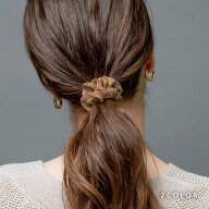 シュシュ オーガンジー ミニチュール シフォン 透け感 ヘアゴム ヘアアクセ ヘアアレンジ 簡単 まとめ髪 …