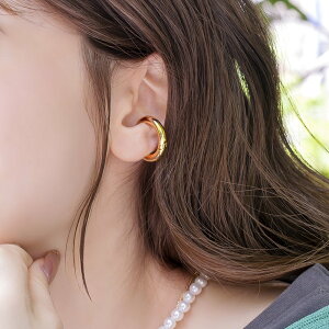 【ゆうパケットOK】 イヤーカフ レディース シンプル フープ メタル 大きめ イヤカフ カフイヤリング 片耳用 大人 上品 ゴールド シルバー outlet