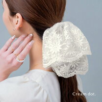 楽天市場】刺繍（カラーホワイト）（シュシュ｜ヘアアクセサリー 