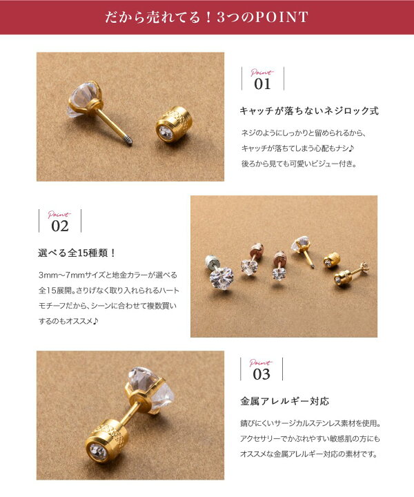 楽天市場】【ゆうパケット送料無料】ステンレス製 ピアス 金属