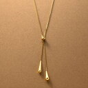 【全品送料無料×P最大47倍！】 ステンレス製 ネックレス ロングネックレス 金属アレルギー つけっぱなし サージカルステンレス ラリエット レディース チェーン ループタイ ドロップ スライド式 大人 ゴールド シルバー
