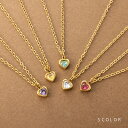 【全品送料無料×P最大47倍！】 ステンレス製 ネックレス 金属アレルギー つけっぱなし サージカルステンレス レディース ショート チェーン ハート ミニハート カラーストーン メタル 大人 ゴールド