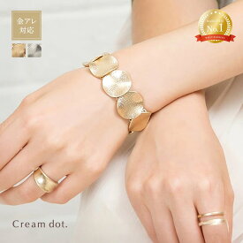 楽天ランキング1位！【全品送料無料×最大50％OFFセール！】 バングル ワイドバングル 金属アレルギー ニッケルフリー レディース アンティーク調 ワイド ブレスレット ヴィンテージ調 メタル サークルモチーフ 着脱簡単 伸縮ゴム シルバー ゴールド