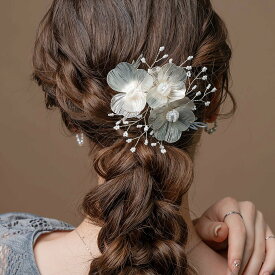 【2点10%OFF★クーポン配布中】 ヘアコーム ヘアピン 透かし フラワー パール 小枝 ワイヤー 曲がる 調節可能 ヘアアクセサリー ヘッドアクセサリー まとめ髪 髪飾り 花飾り 花冠 結婚式 二次会 お呼ばれ 大人 ゴールド シルバー