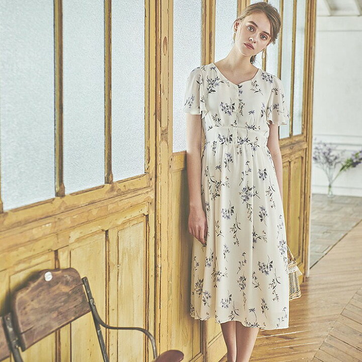 楽天市場 期間限定80 Off 前ボタンフラワーワンピース ワンピース 花柄 花柄ワンピース ワンピ ノースリーブ レディース おしゃれ かわいい フェミニン 代 30代 上品 Armaria アルマリア