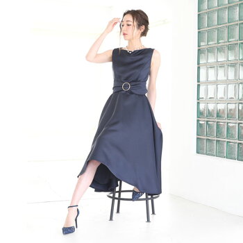 【葛岡碧★ミディアムドレス】パーティードレス結婚式ワンピースドレス大きいサイズパーティー二次会お呼ばれ服装フレアワンピ膝下ミモレ丈半袖パーティドレスミニフォーマル黒ブラックネイビー20代30代40代50代春夏秋冬レディースファッション