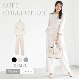 《店内全品20％OFF》スーツ レディース セットアップ セレモニースーツフォーマル ペプラムトップス ママ 七五三 服装 パンツ パンツスーツ ワイドパンツ センタープレス ジャケット 大きいサイズ ブラックフォーマル ママスーツ 母 コーデ 体型カバー ペプラム 切替 春