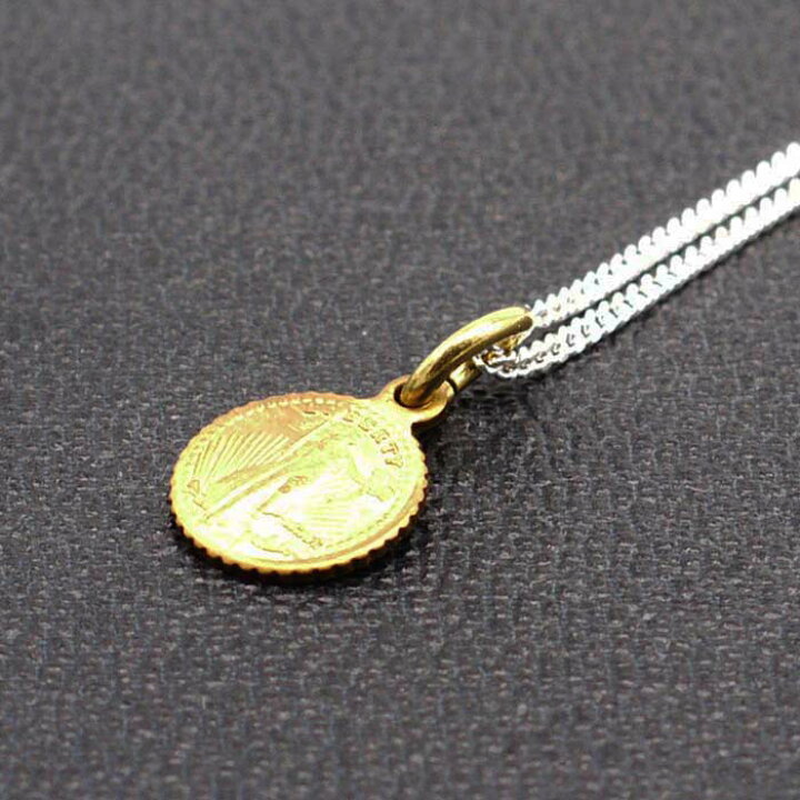 楽天市場】シルバー925 コイン チャーム ブラス 硬貨 真鍮 ネックレス 