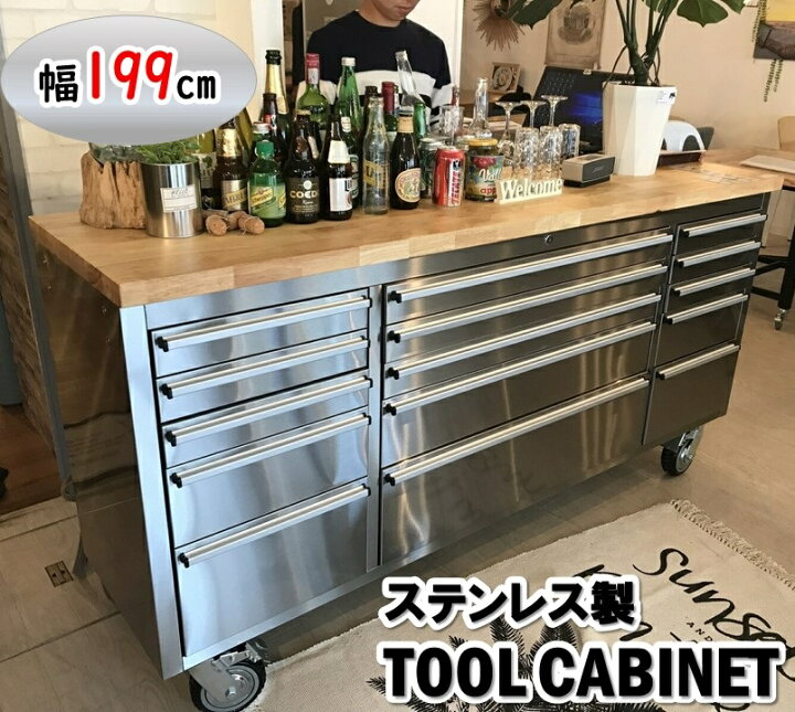 楽天市場】キッチンキャビネット ステンレス製 作業台 おしゃれ 