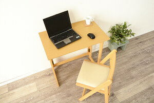 コンパクト折りたたみデスク&チェア ナチュラル2点セット 幅70 デスク 文机 フォールディング 持ち運びに便利 セット コンパクト しっかり固定 テレワーク リモートワーク ステイホーム 在