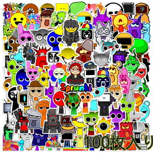 100 Sprunki Plush XvL[ XebJ[ ׉摜 킢 lC Aj  PVC DIY hV[ 蒠 X[cP[X gуm[g 莆 oCN ʋ ʊw G ] Mtg Xm[{[