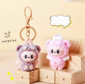 2025 新品 2色 ラブブ LABUBU キーホルダー かわいいラブブ人形リストレットアクセサリーかわいいモンスターキーチェーンバッグチャーム女性へのギフト