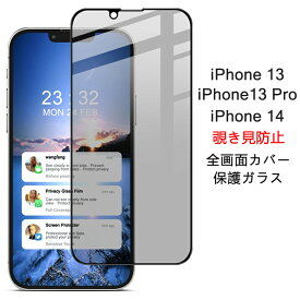 【送料無料 メール便発送】 iPhone 13 / iPhone 13 Pro / iPhone 14 覗き見防止 全画面カバー 液晶保護ガラスフィルム 【iPhone13Pro 0.26mm 2.5D iPhone14 プライバシー保護 保護フィルム ガラス 液晶保護シート 強化ガラス ケース アクセサリー】