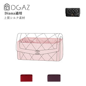 DGAZ Chanel シャネル Diana ダイアナ バッグ バッグインバッグ インナーバッグ バッグピロー 高級シルク サテン トートバッグ用 ブランドバッグ保護 収納 整理整頓 形崩れない baginbag ダイアナ バッグ22/25