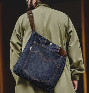 DENIM TOTE �����Y �A���J�W�@14oz�f�j�� �g�[�g�o�b�O�@2WAY �V�����_�[�o�b�O�@��e��