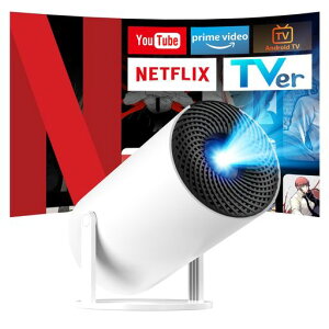 Tecaki �v���W�F�N�^�[ �ƒ�p �yAndroid TV���ځE270°��]�E������`�␳�z ���P�x25000LM �����^ �V�䓊�e 1080P �Ղ낶�������[ 4K�Ή� �X�s�[�J�[���� WiFi-6�ڑ� �z�[���V�A�^�[ Bluetooth5.4