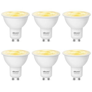 DICUNO LED�d�� GU10���� �d���F 50W�`�n���Q������ 5W LED�X�|�b�g���C�g 500LM 2700K �L�p ���P�x �ȃG�l AC100V �������Ή� 6��