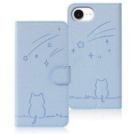 RosbtibiPhone17eケース手帳型流れ星子猫いphone17eケース可愛い猫柄ねこiPhone17e手帳型ケース財布型耐衝撃アイフォン17e携帯カバーカード収納iPhone17eスマホケースオシャレ軽量