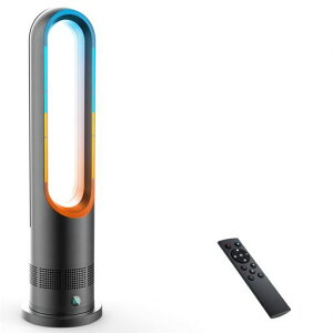 【2025新登場&冷暖兼用&DC電気節約】タワーファン羽なし扇風機冷暖両用リビング扇風機サーキュレーターDCモーター静音運転8段送風&3段温風大風量100°左右首振り9時間切タイマー省エネ節…