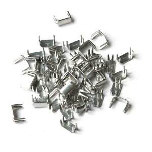 Y.K.Kファスナー用止め金具下止めパーツ50個入コイルファスナー用/4~5号対応ニッケルF2-227