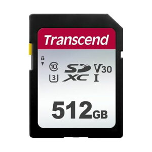 TranscendSDカード512GBUHS-IU3V30対応Class10(最大転送速度95MB/s)TS512GSDC300S