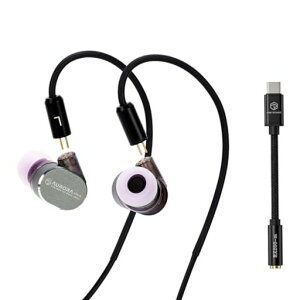 HiFiGo �L���C���z�� �Q�[�~���O�C���z�� �C�����j ROSE Technics Aurora Ultra 1 Planar + 1Dynamic Driver �J�i���^ ���j�^�[�C���z�� Type C-3.5mm�ϊ��A�_�v�^�[�t�� DAC����