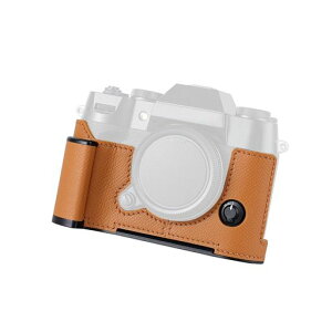 SIUTATDSHカメラハーフケース、富士フイルム富士フイルムX-T50XT50対応、ビンテージメタル本革インスタントカメラ保護ケーススタイリッシュポータブル耐衝撃(ブラウン)