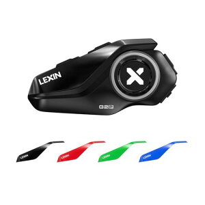 LEXIN G2P �o�C�N �C���J�� Bluetooth5.1 �ő�6��ڑ� 1000m�ʘb �o�C�N�p�C���J�� FM���W�I DSP/CVC�m�C�Y�ጸ 800mAh�����ԃo�b�e���[ IP67�h�� �����J�o�[�t�� 40mm �X�s�[�J�[ �Z�K�F��