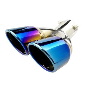 srasakan車用マフラーカッター下向き式2本出し口径2.5インチエキゾーストチップ斜めカットステンレス製排気管マフラーパイプテールパイプ外装パーツカスタム大型車軽自動車取付直径38-53m…