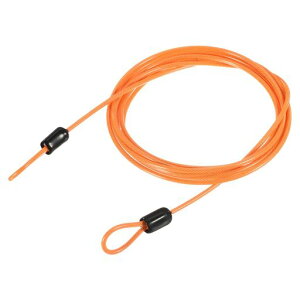 MMETERXITY安全ケーブルプラスチックコーティングされたスチール製ロッキングロープ屋外用自転車用旅行用(2.5mmx2mオレンジ)