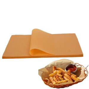 BOJIDOエアフライヤー用紙50枚セット33x23CMクッキングシート無漂白オーブンペーパー油こし紙フライパンシート防水防油防粘250°C耐熱キッチン用品揚げ物ケーキお菓子