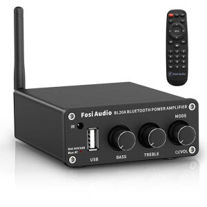 FosiAudioBL20A���^Bluetooth�X�e���I�A���v�ƒ�p100Wx2Hi-Fi�~�j2�`�����l���N���XD�f�W�^���A���v�z�[���I�[�f�B�I�X�s�[�J�[�A���vTPA3116�R���p�N�gU�f�B�X�N�Ή�