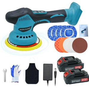 【2025新登場】電動ポリッシャー車ポリッシャー8段変速2800-6000RPM21V2x2000mAh最大150mm対応コードレス充電式研磨機ワックス鏡面磨き傷消しダブルアクション車両メンテナンス洗車用