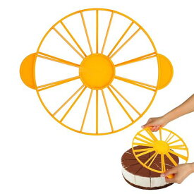 Doyimeケーキ分割器ケーキデバイダーオレンジスライスパイケーキ10/12分均等マーカーパーティー誕生日結婚式家庭用ベーキング用キッチン用デバイダー