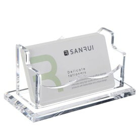 SANRUIアクリル名刺スタンド名刺立てカードホルダー整理箱横型