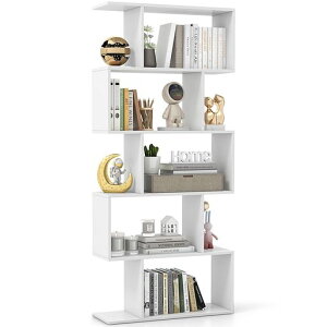 COSTWAY�I�[�v���V�F���t���I�[�v�����b�N�ؐ�5�i�{�I�������S����70x���s��23.5x����158cm����I����I�f�B�X�v���C���b�N�u�b�N�V�F���t�]�|�h�~�ω׏d100kg��e�ʃV���v�����r���O���փx�c