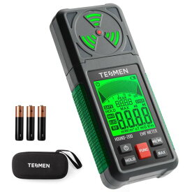 TESMEN電磁波測定器、HOUND-200電磁波計:EF、RF、MF、WiFi信号用3-in-1ポータブル検出器、家庭や屋外のEMF検査やゴーストハンティングに–グリーン