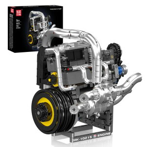 Mould King 10215 �G���W���g�ݗ��ău���b�N�Z�b�g�A��l�����X�|�[�c�J�[�G���W��(�o�b�e���[�{�b�N�X�ƃ��[�^�[�t��)�A�q���E�j�������̌���STEM��������(739�s�[�X)