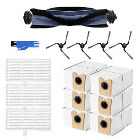 EufyRobotVacuumAuto-EmptyC10用消耗品互換品ロボット掃除機交換用アクセサリー消耗品セットメインブラシ1点サイドブラシx4フィルターx3紙パックx6交換パーツキット