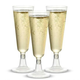 FGIUKCシャンパングラス使い捨て150ml25個入りプラスチックシャンパングラスおしゃれ使い捨てワイングラスポータブルパーティーキャンプ結婚式イベント用品透明