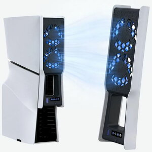 PS5 ��p�t�@�� �X�^���h�^��p�p�b�h ��^�t�@������ PS5���{���p���f�� Slim/Pro�Ή� �������x���m ���ʒ��߉� LED���C�g USB 3.0 �ᑛ�� �M�΍� ���Ӌ@��