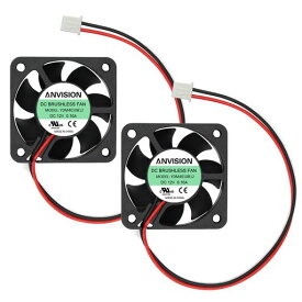 ANVISION2-Pack40x40x10mm4010デュアルボール軸受DC12Vブラシレス冷却ファンULCEYDM4010B12